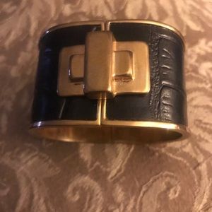 BCBG Black and gold statement cuff